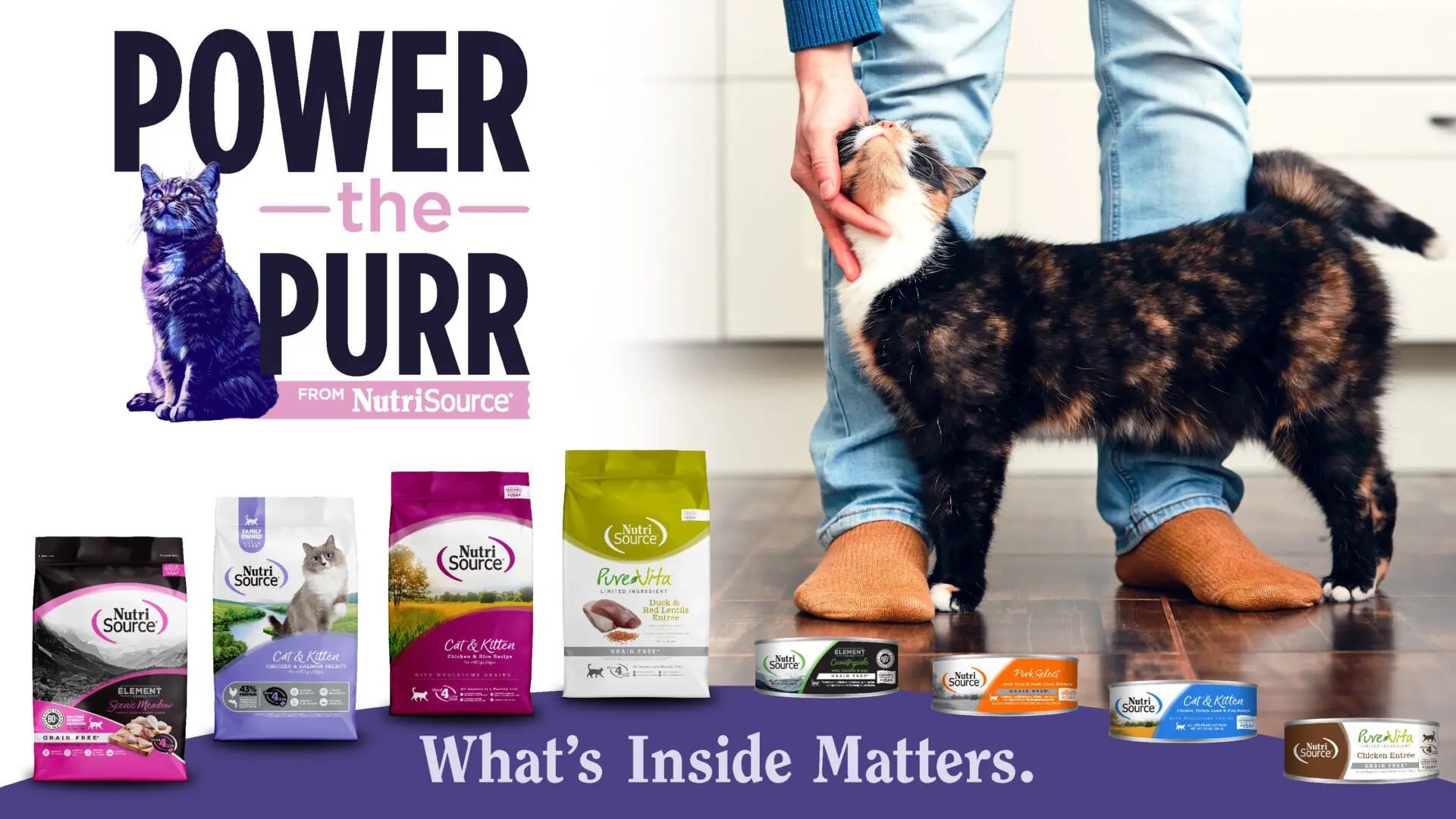 POWER the PURR from NutriSource - What's Inside Matters.