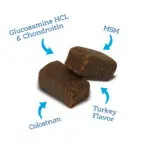 AmpliFull_MobilitySoftChew_Ecomm_Product Image Glucosamine HCL & Chondroitin, MSM, Colostrum, and Turkey Flavor