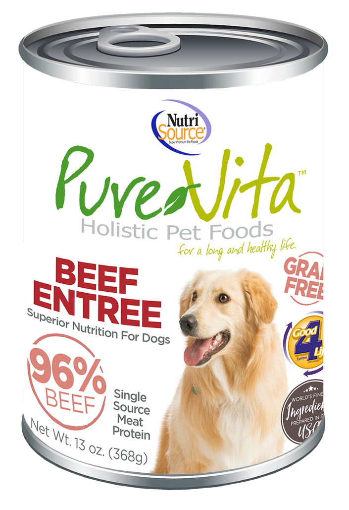 Beef GrainFree Wet Dog Food PureVita NutriSource Pet