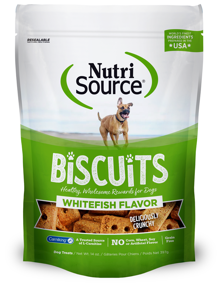 NutriSource Biscuits - Whitefish Flavor