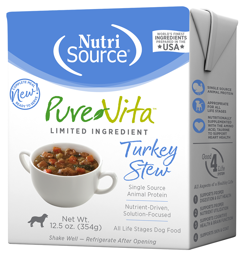 Turkey Grain Inclusive Wet Dog Food PureVita NutriSource Pet Foods