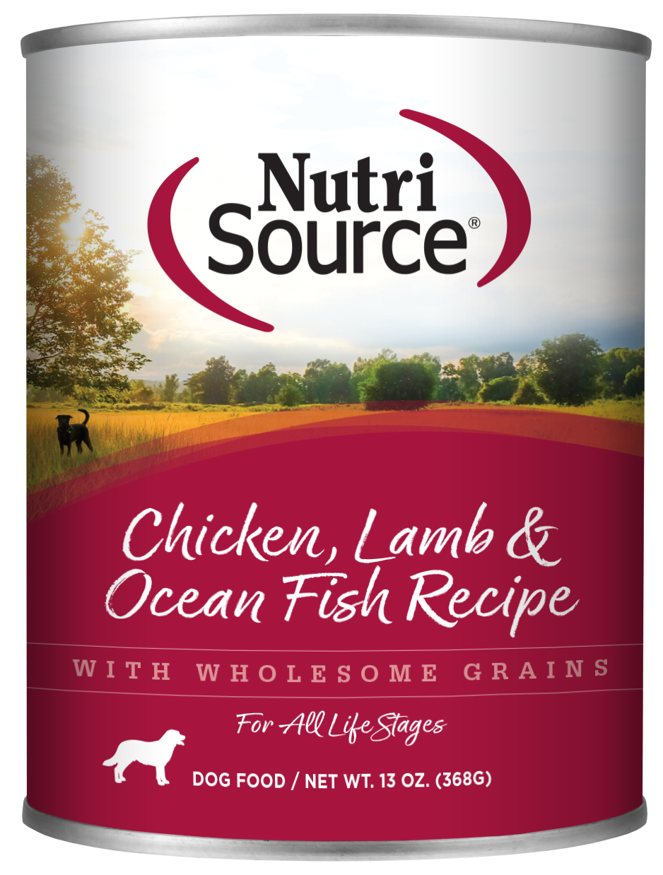 Chicken Lamb Ocean Fish Wet Dog Food NutriSource Pet Foods