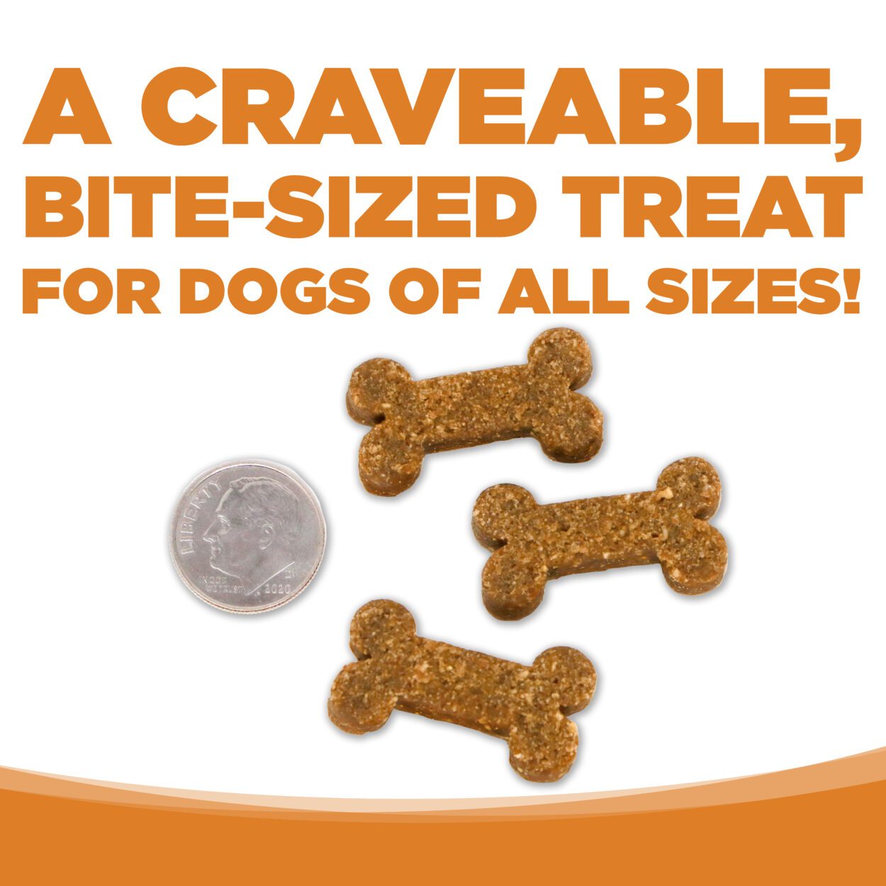 A CRAVEABLE, BITE-SIZED TREAT FOR DOGS OF ALL SIZES!