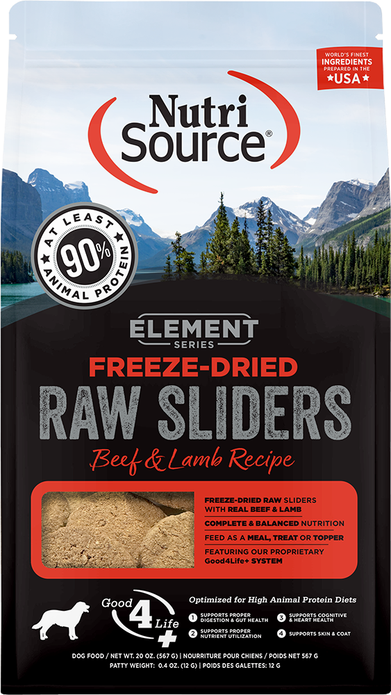 Element Series Freeze-Dried Raw Sliders, Beef & Lamb Recipe