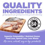 INGREDIENTES DE CALIDAD: Un buen alimento alimenta a una mascota. Un buen alimento nutre todo el organismo de su mascota.