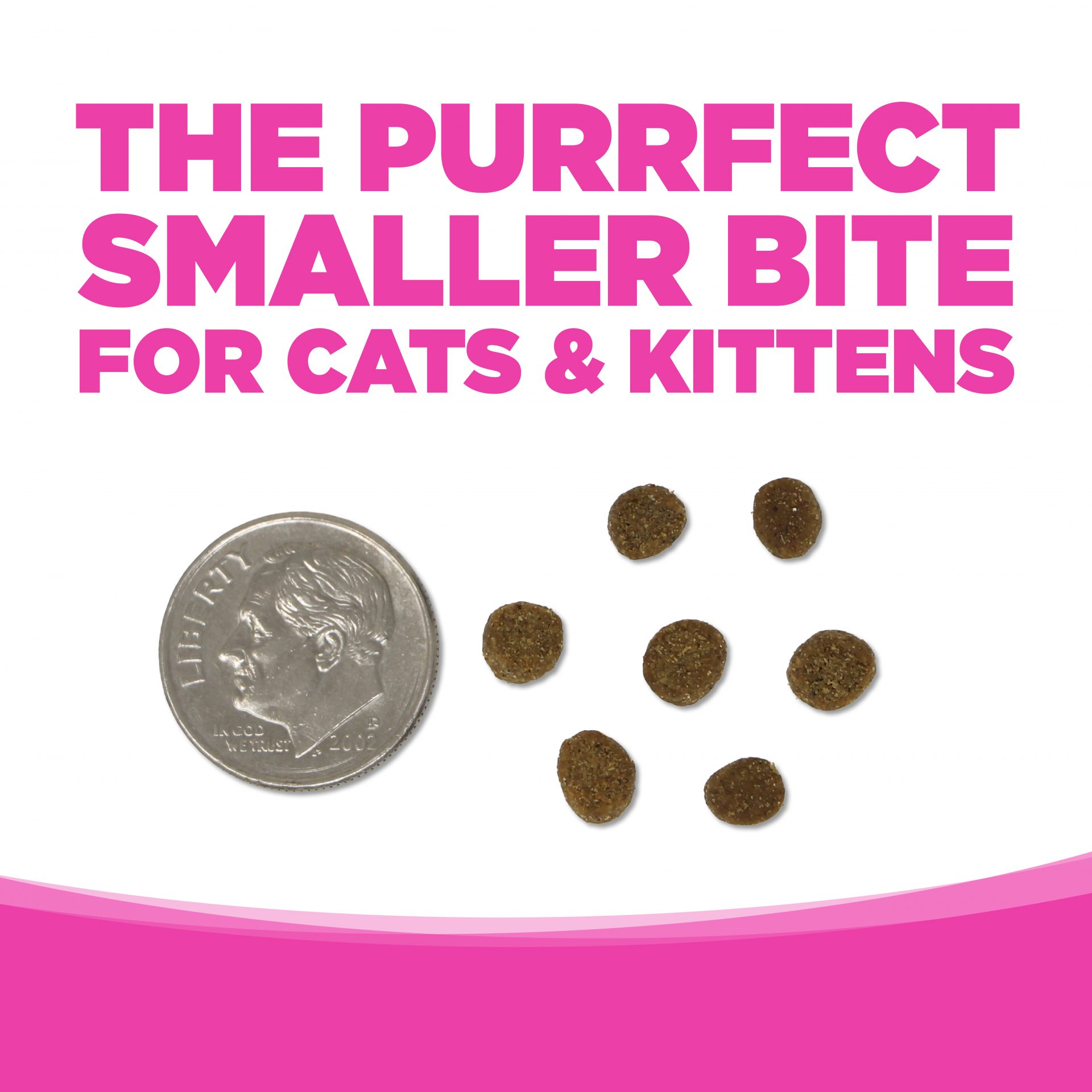 THE PURRFECT SMALLER BITE FOR CATS & KITTNES